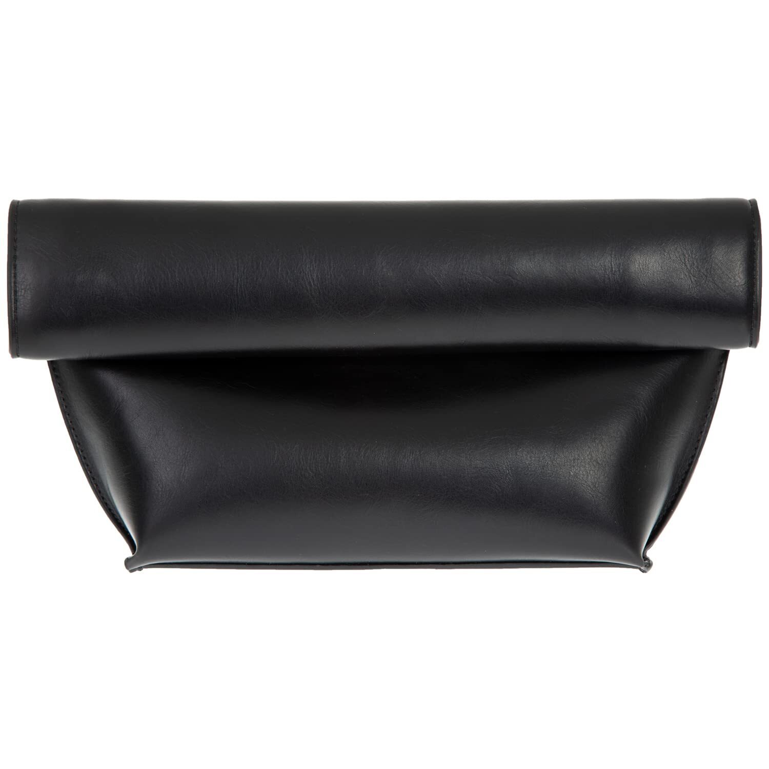 5932 Faux Leather Oversize Foldover Clutch Bag Crossbody Chain, Magnetic